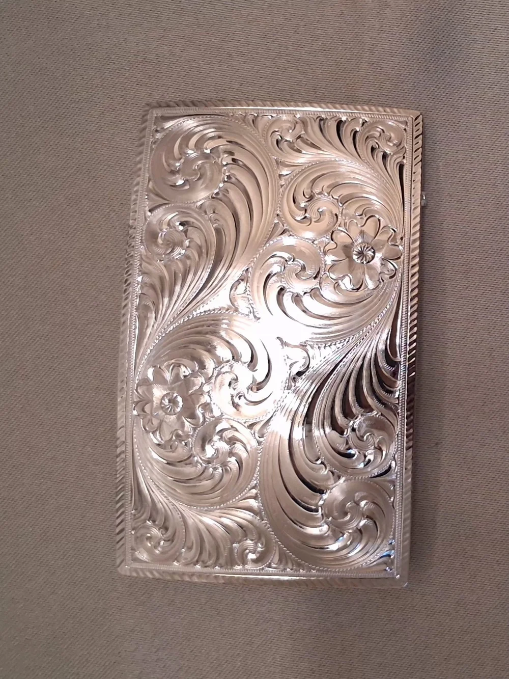 Montana Silversmith's Western Engraved Silver-Tone  Belt Buckle